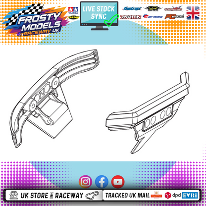 PD RACING SPARES - 1/10TH TK10 & TR10 - Front & Rear Bumper 1PCS - PD861-025