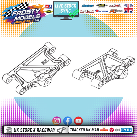 PD RACING SPARES - 1/10TH TK10 & TR10 - Rear Lower Suspension Arm 2PCS - PD861-013