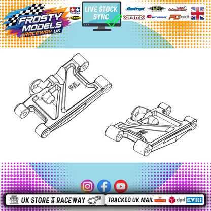 PD RACING SPARES - 1/10TH TK10 & TR10 - Front Lower Suspension Arm 2PCS - PD861-012