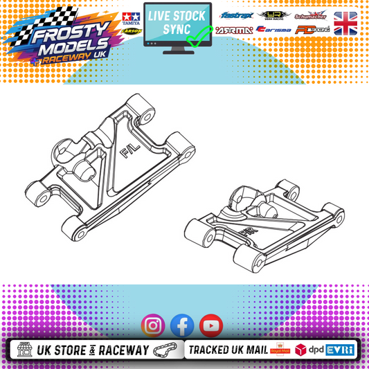 PD RACING SPARES - 1/10TH TK10 & TR10 - Front Lower Suspension Arm 2PCS - PD861-012