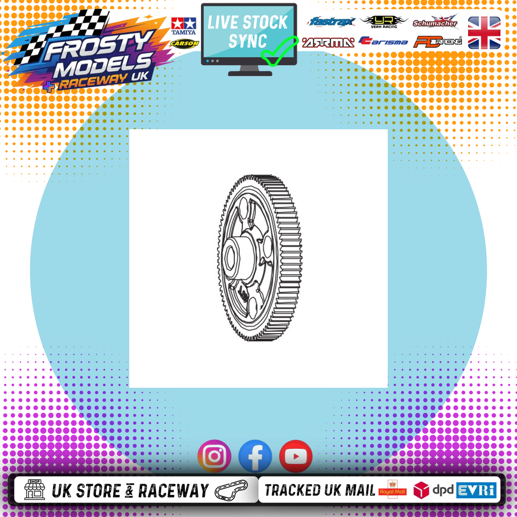 PD RACING SPARES - 1/10TH TK10 & TR10 - 87T Spur Gear - PD860T-005