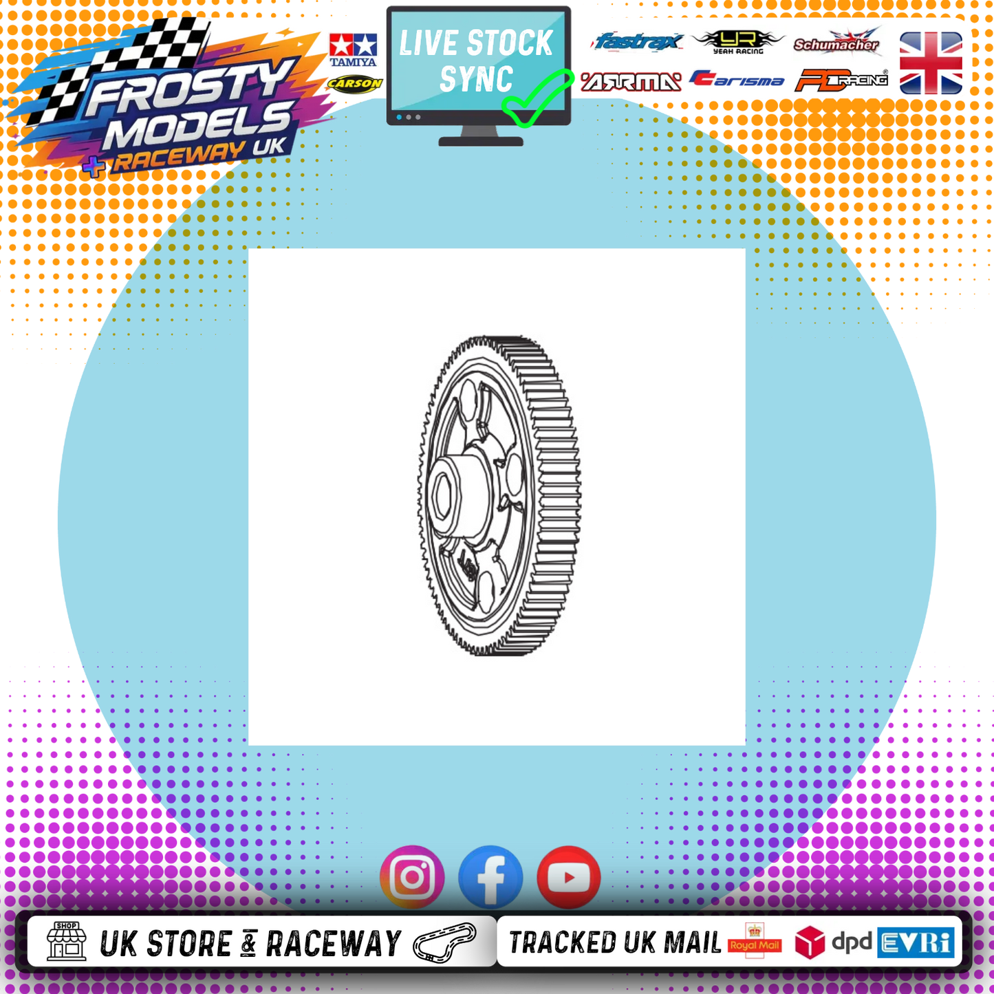 PD RACING SPARES - 1/10TH TK10 & TR10 - 87T Spur Gear - PD860T-005