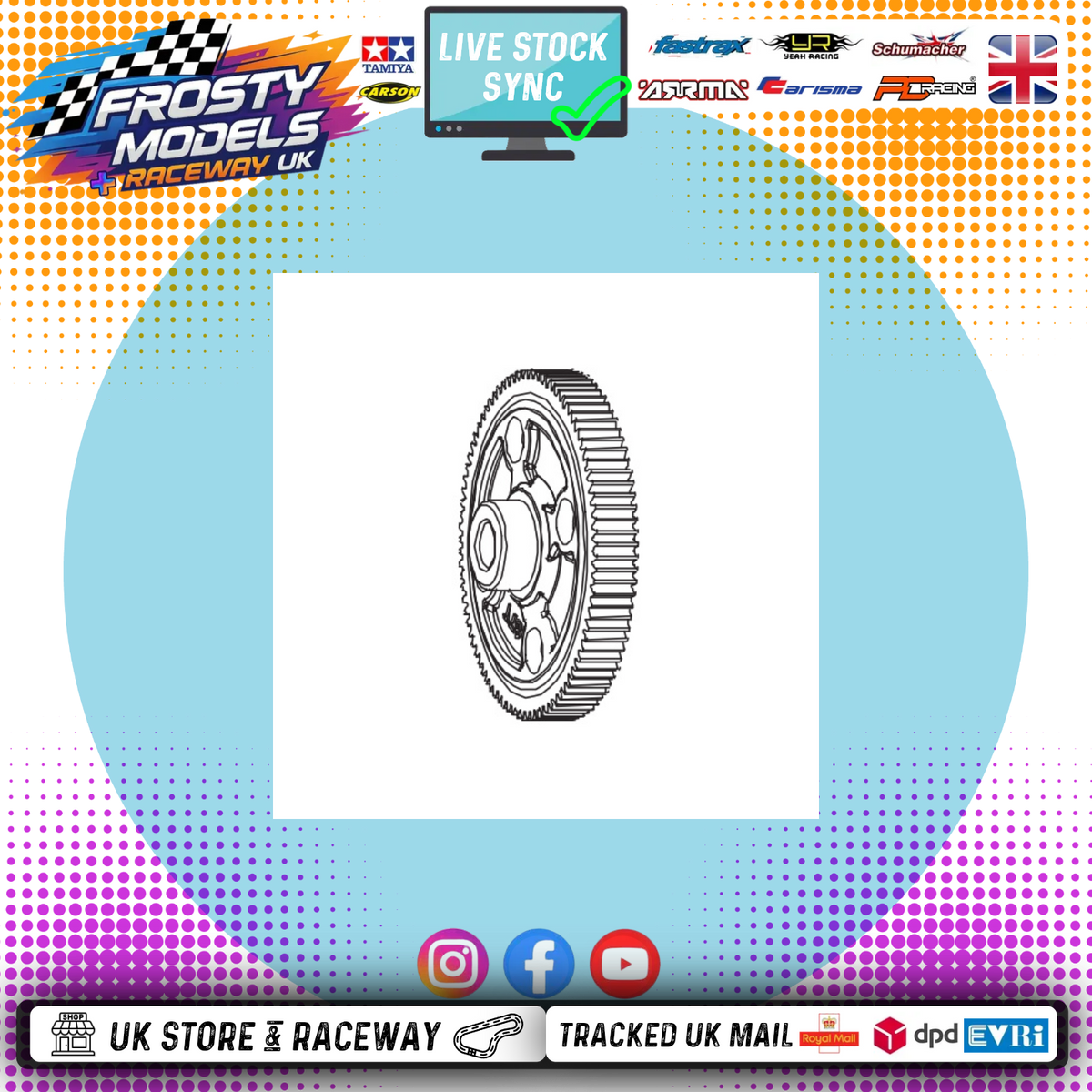 PD RACING SPARES - 1/10TH TK10 & TR10 - 87T Spur Gear - PD860T-005