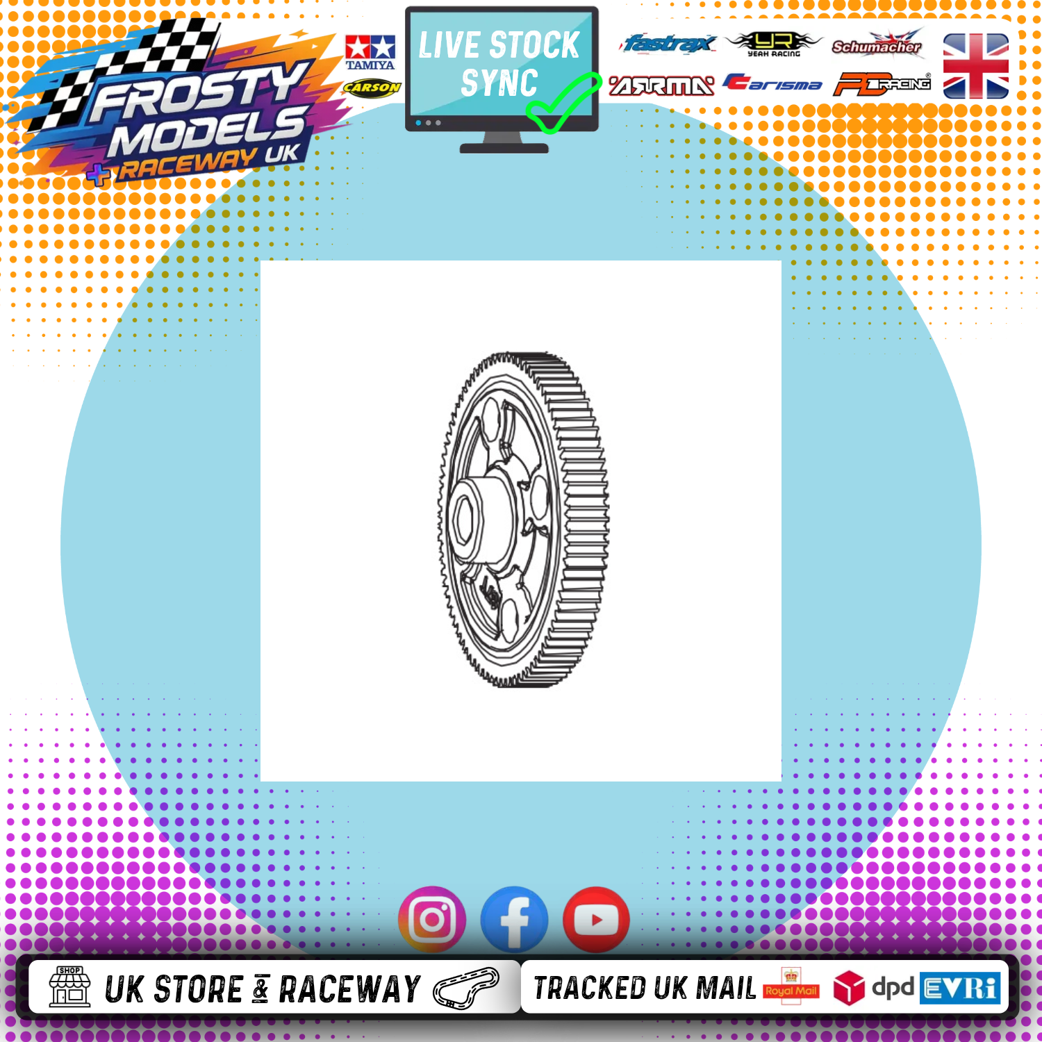 PD RACING SPARES - 1/10TH TK10 & TR10 - 87T Spur Gear - PD860T-005
