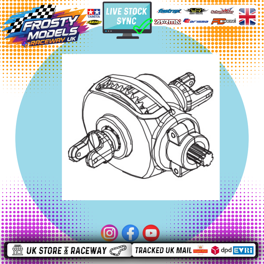 PD RACING - TK10 & TR10 - Standard Brushed Version TK10 & TR10 Differential Gear Box Assembly 1PCS - PD860T-001