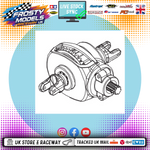 PD RACING - TK10 & TR10 - Standard Brushed Version TK10 & TR10 Differential Gear Box Assembly 1PCS - PD860T-001