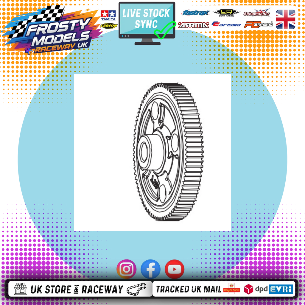 PD RACING SPARES - 1/10TH TK10 & TR10 - 4S TK10 / TR10 - 46T Spur gear - PD860-015