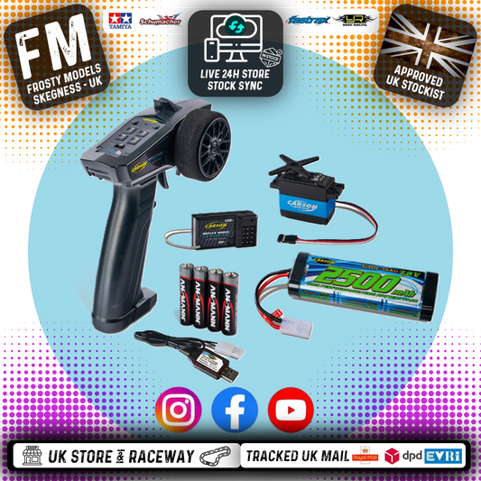 Carson - RC Starter Set Combo - Reflex Radio, Servo, Batteries & Charger - C500099