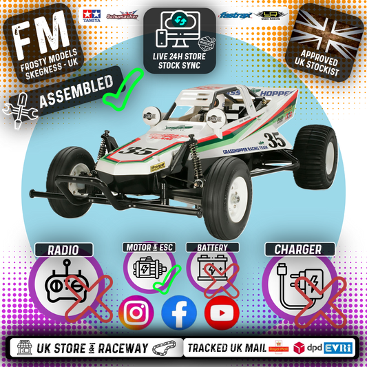 TAMIYA 46704 - Xpert Built GRASSHOPPER - 1/10 2WD BUGGY (ESC included - Requires Radio, Motor, Servo, Battery & Charger)
