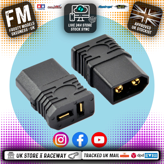 ETRONIX - FEMALE DEANS T PLUG TO MALE XT60 ONE-PIECE ADAPTOR PLUG - CHARGER/BATTERY (1pc) - ET0852DX