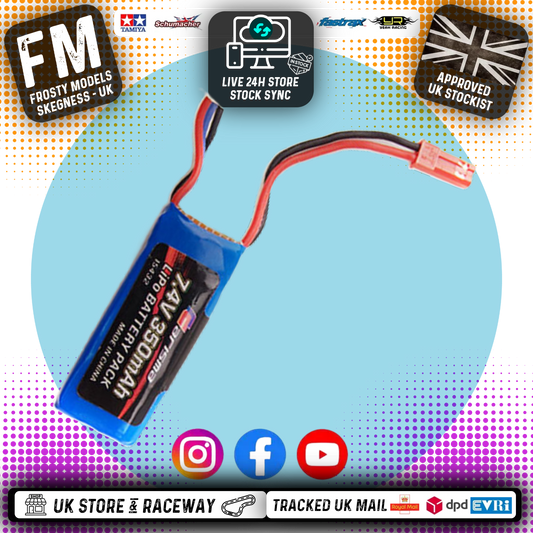 CARISMA - GT24B 350MAH 2S 7.4V LIPO BATTERY - CA15432 (1/24th Battery)