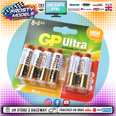 GP - Alkaline AA Pencell Card 8 + 4 Item No. G719 (12pcs) High Performance Battery (Batteries) - G719