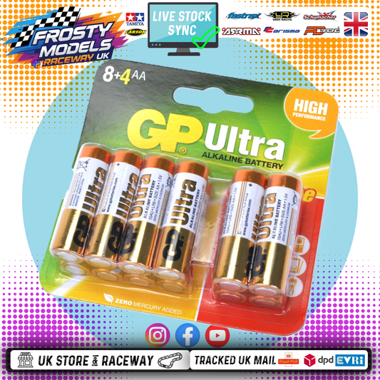 GP - Alkaline AA Pencell Card 8 + 4 Item No. G719 (12pcs) High Performance Battery (Batteries) - G719