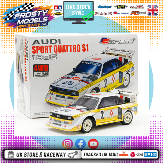 CARISMA GT24 - AUDI SPORT QUATTRO S1 1985 1/24 MICRO RTR (MICRO SCALE BRUSHLESS MOTOR) Ready To Race - CA88468