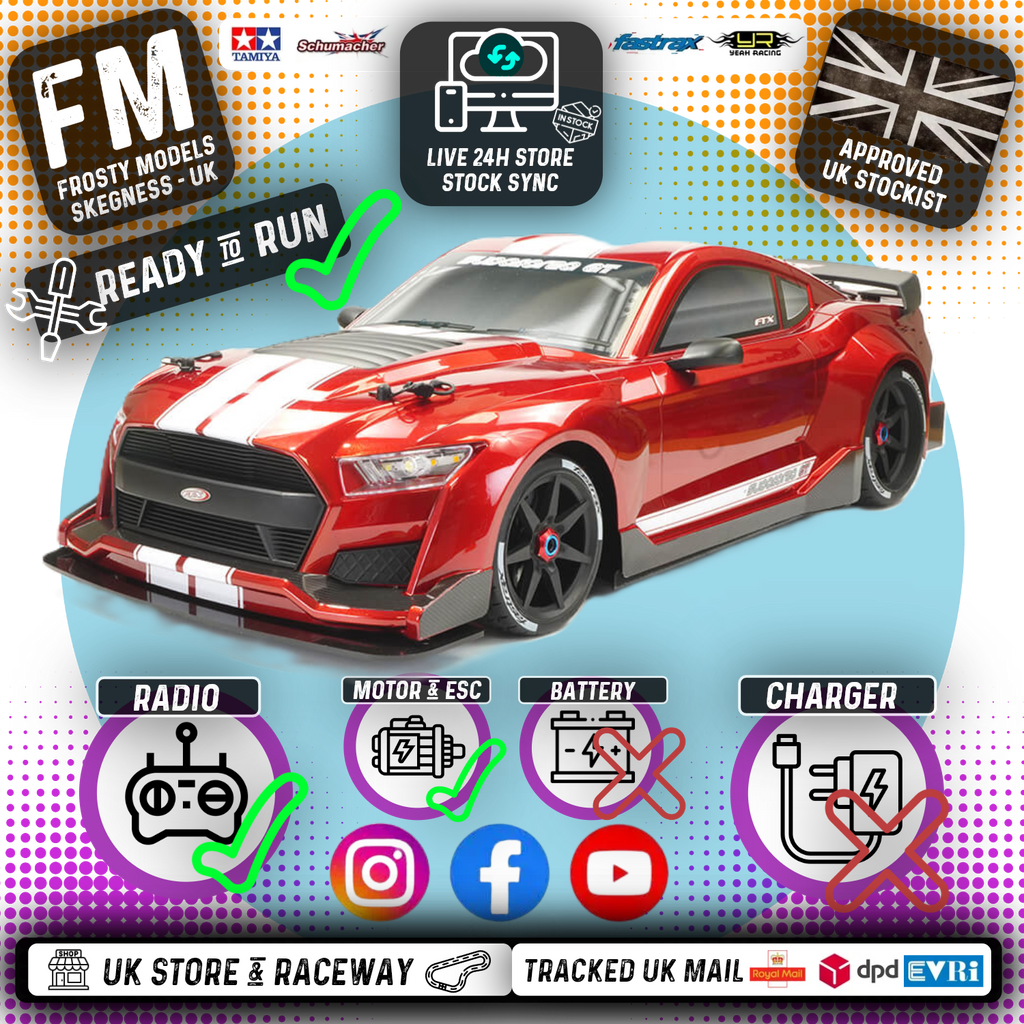 FTX - 1/7TH SCALE SUPAFORZA GT - ON ROAD RTR BRUSHLESS RC CAR (w/LED'S) - RED - FTX5494R (Requires 4S or 6S Battery & Charger)