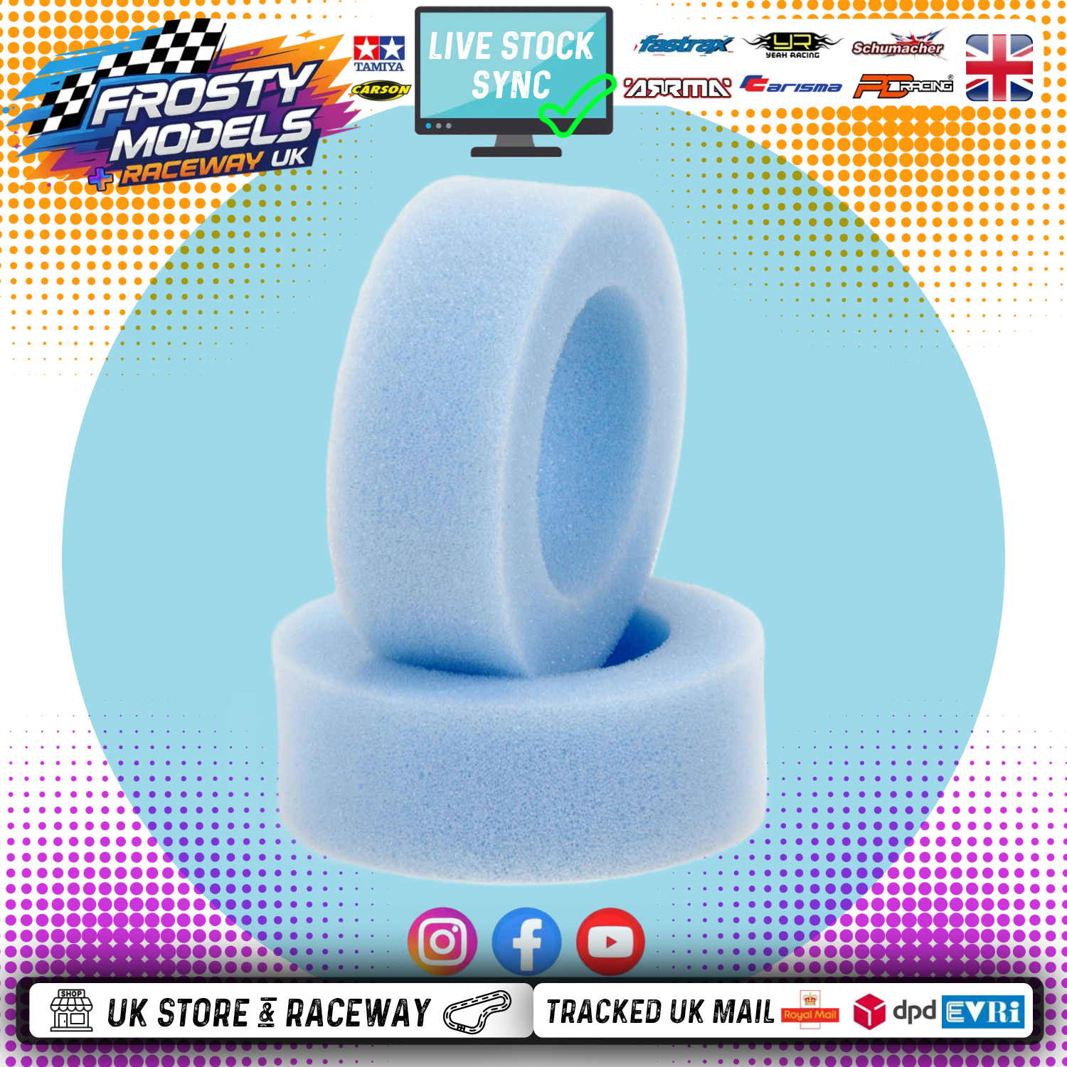 Schumacher - U6733 FRONT - 4WD/2WD - MEDIUM Buggy Tyre Inserts - 2PC (35MM for 25-30MM WIDE RIMS)