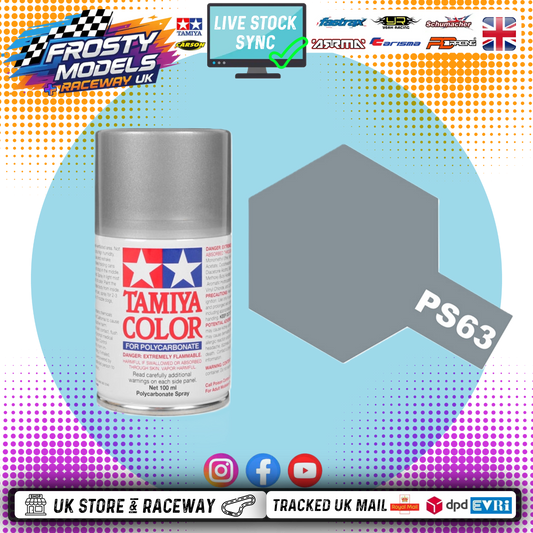Tamiya - PS63 BRIGHT GUN METAL LEXAN SPRAY PAINT FOR RC CAR BODIES