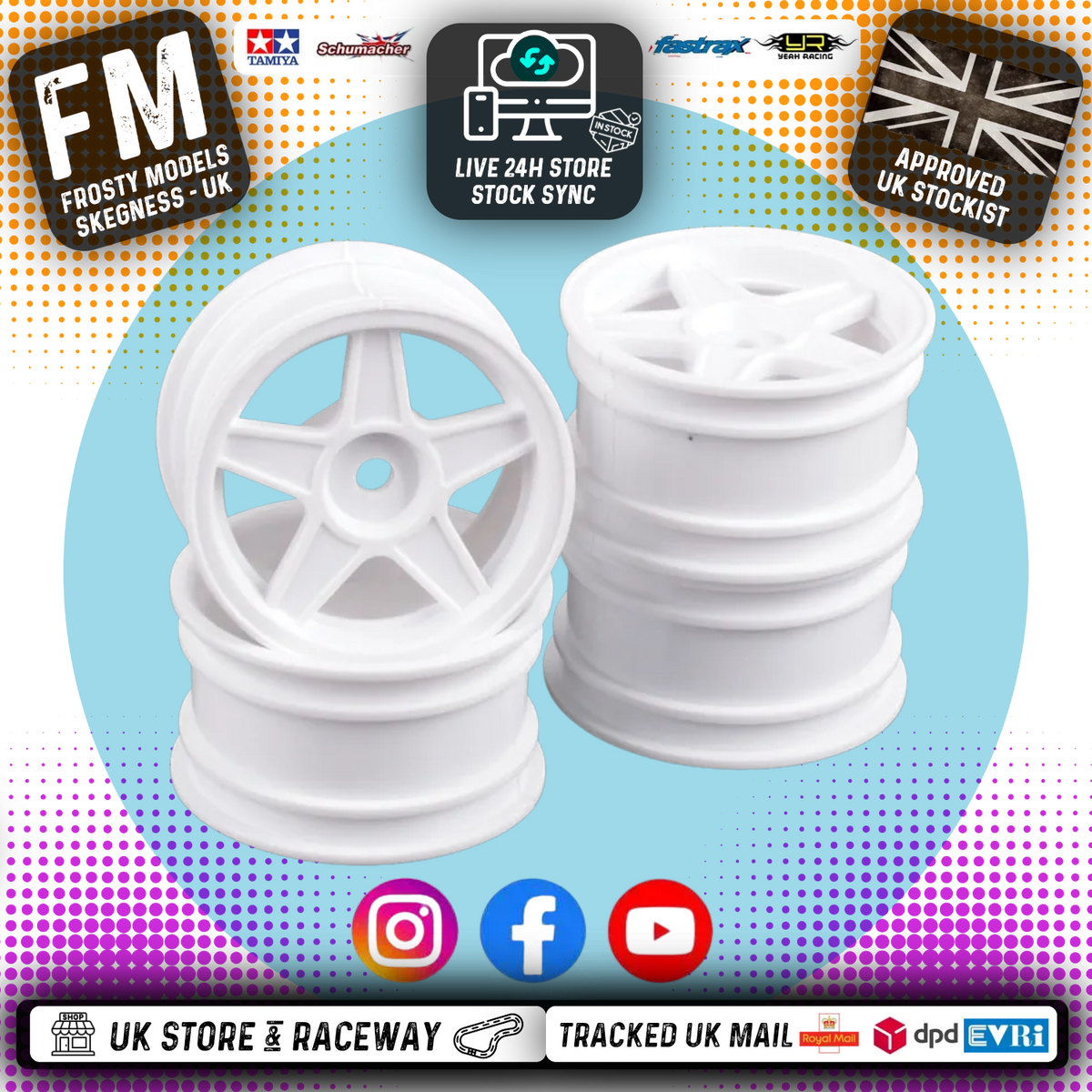 Rush - Mini Wheel 0 Offset Flex - 4pcs - (Fits M-Chassis & Euro Trucks - RU0368