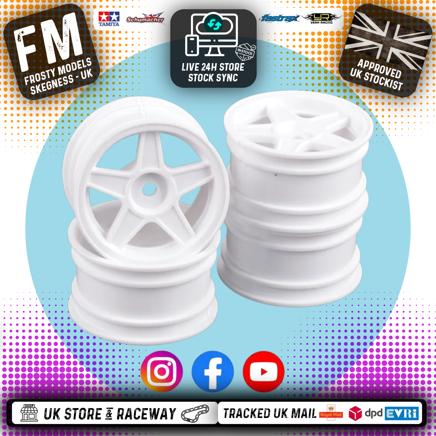 Rush - Mini Wheel 0 Offset Flex - 4pcs - (Fits M-Chassis & Euro Trucks - RU0368