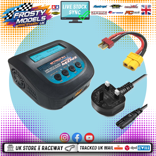 ETRONIX - POWERPAL AC240V LIPO/HV/NIMH 6A 60W BALANCE CHARGER/DISCHARGER - ET0204 (Wires included)