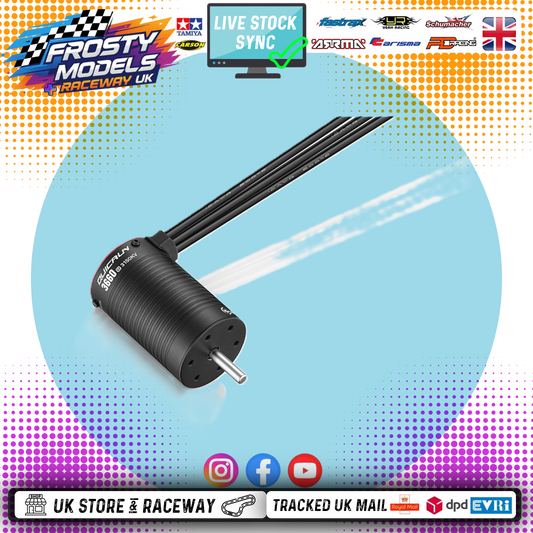 HOBBYWING - QUICRUN 3660SL (5mm shaft) 3150KV BLACK G2 Brushless 1/10 Motor - HW30404500