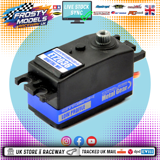 ETRONIX - 9.5KG/0.08S LOW PROFILE STANDARD Coreless DIGITAL SERVO METAL GEARED - ET2036 (FAST/LIGHT/STRONG) (Super FAST)