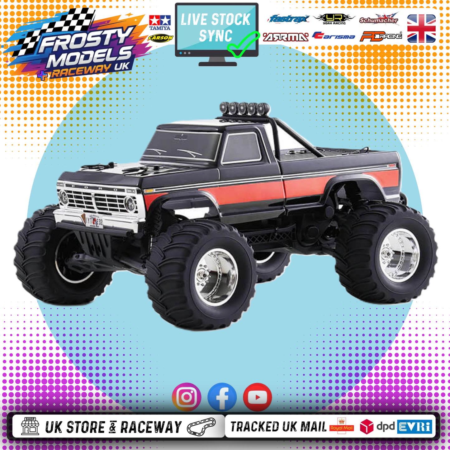 FMS - 1:10 FORD F100 RS 2WD TRUCK - BLACK (With battery & Charger)
