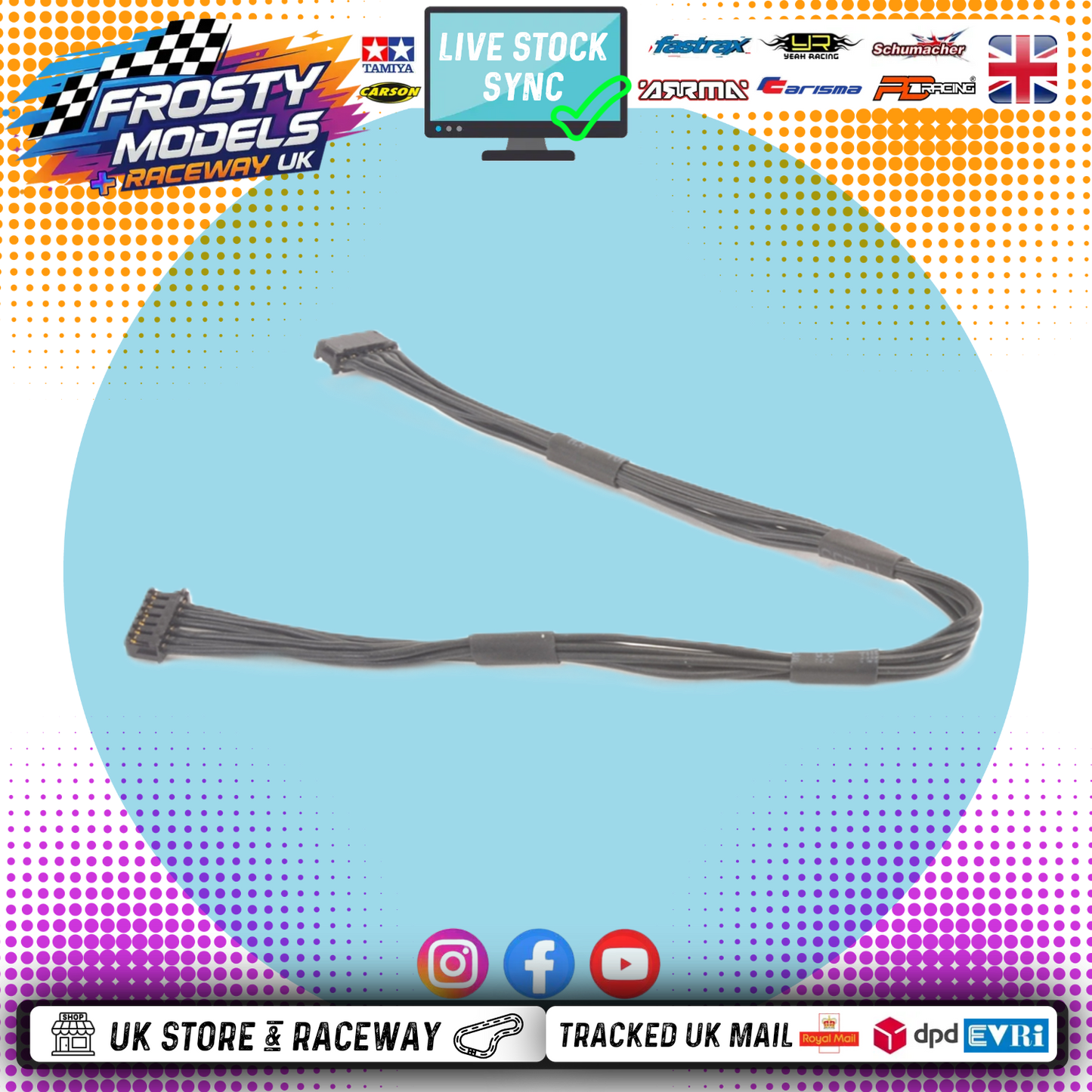 CORE RC - BRUSHLESS MOTOR SENSOR WIRE - 180MM SUPER FLEX 26GA SILICONE - CR759