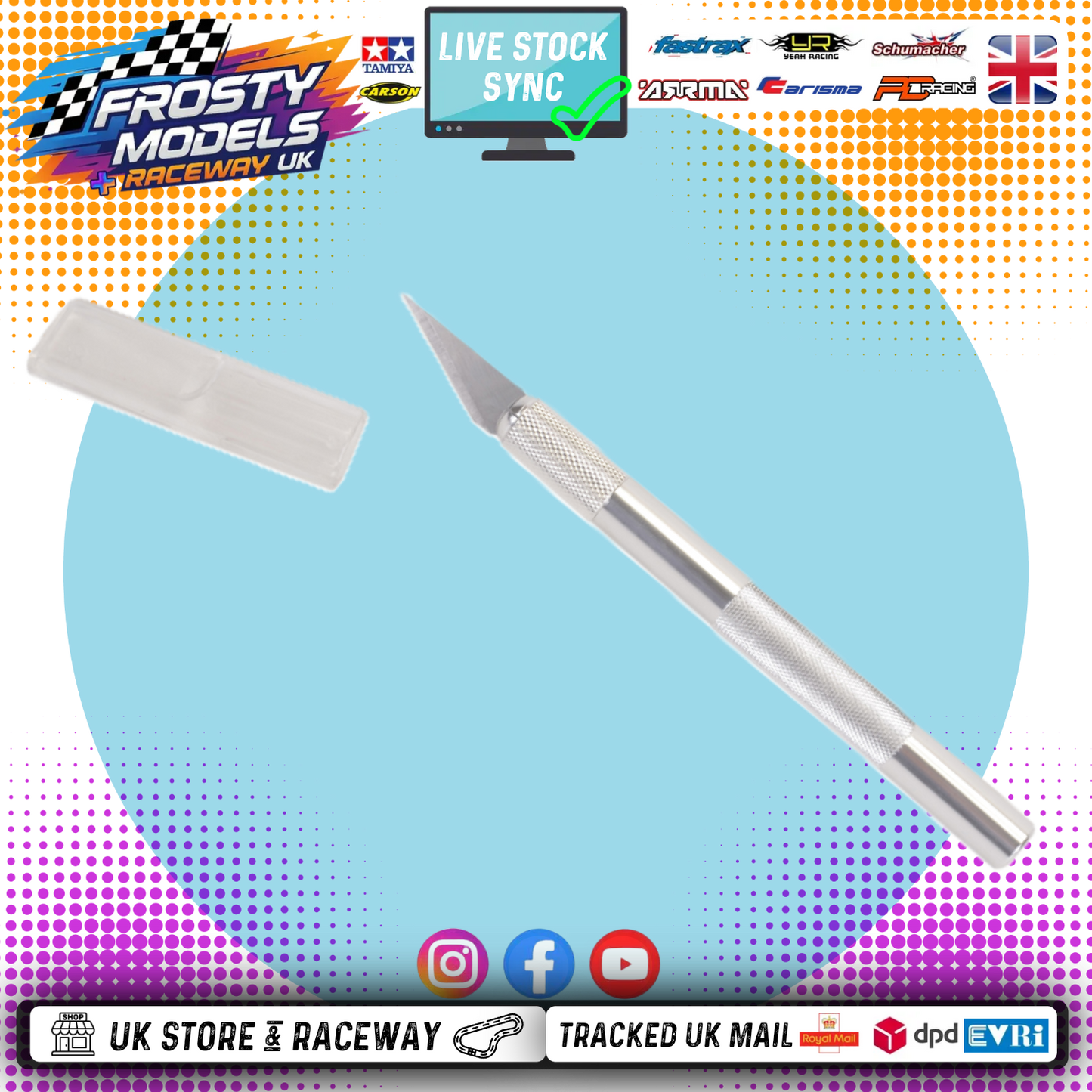 CORE RC - No 2 Med Knife Handle & Blade/Cap (Hobby Knife) - CR533
