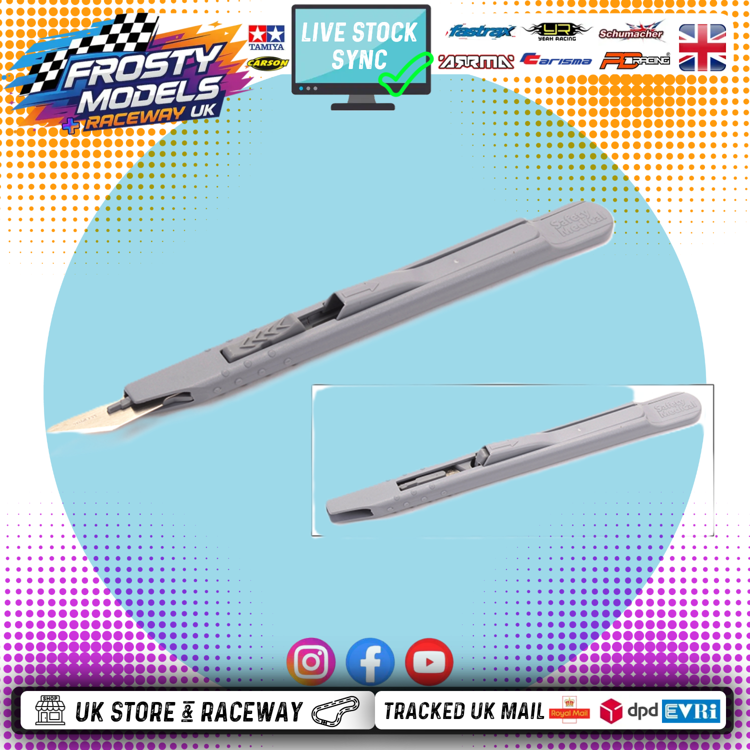 CORE RC - Retractable safety Knife (Hobby Blade) - Size 10A - CR523