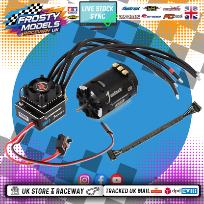 HOBBYWING - JUSTOCK Brushless COMBO JS4 G3S ESC + G2.1 13.5T MOTOR - HW38020371 (IDEAL FOR STOCK Blinky - Zero Timing - RACING 1/10 CAR & BUGGY)