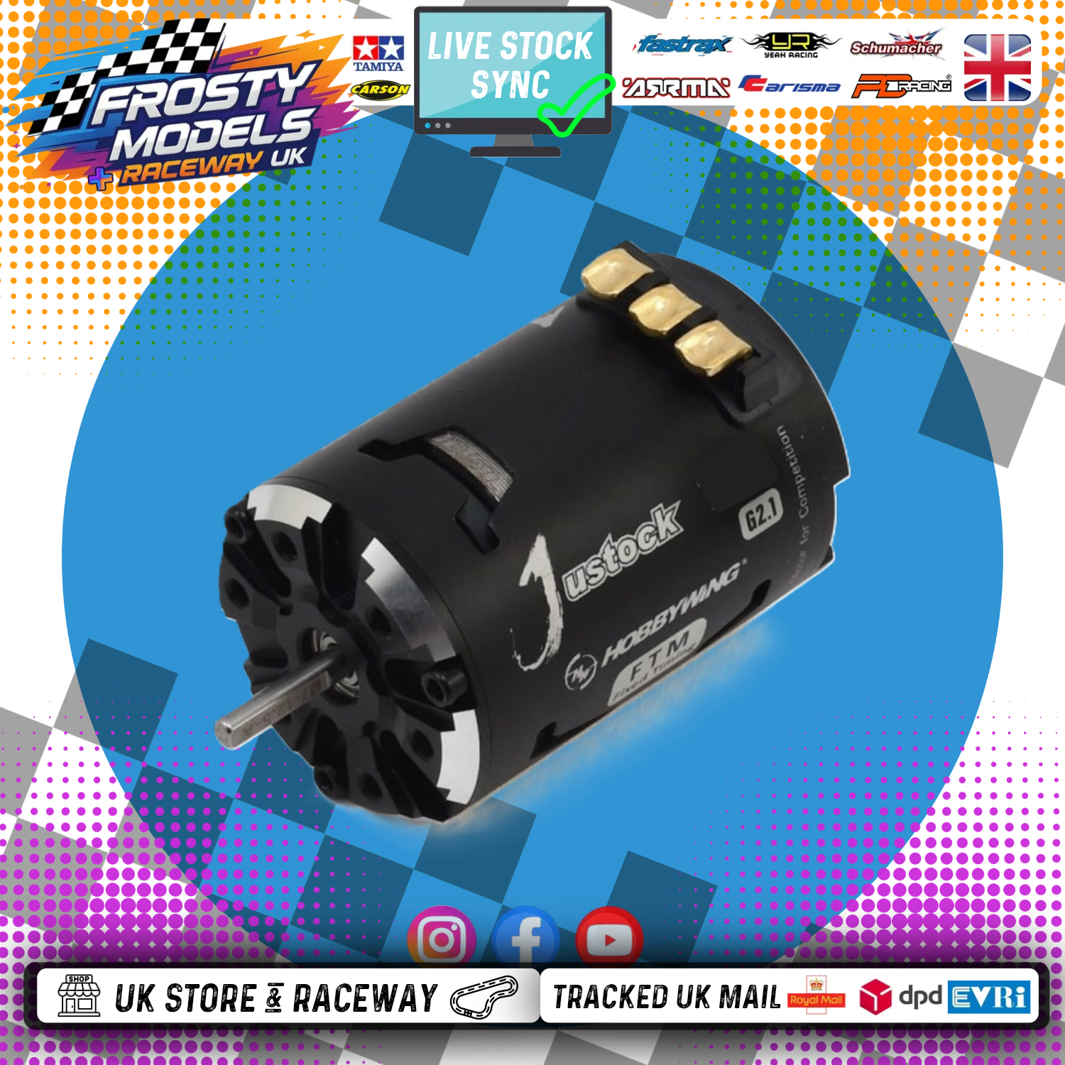 Motore Hobbywing Justock G2.1 25.5T Sensored - Fissa Temporizzazione - Nuovo