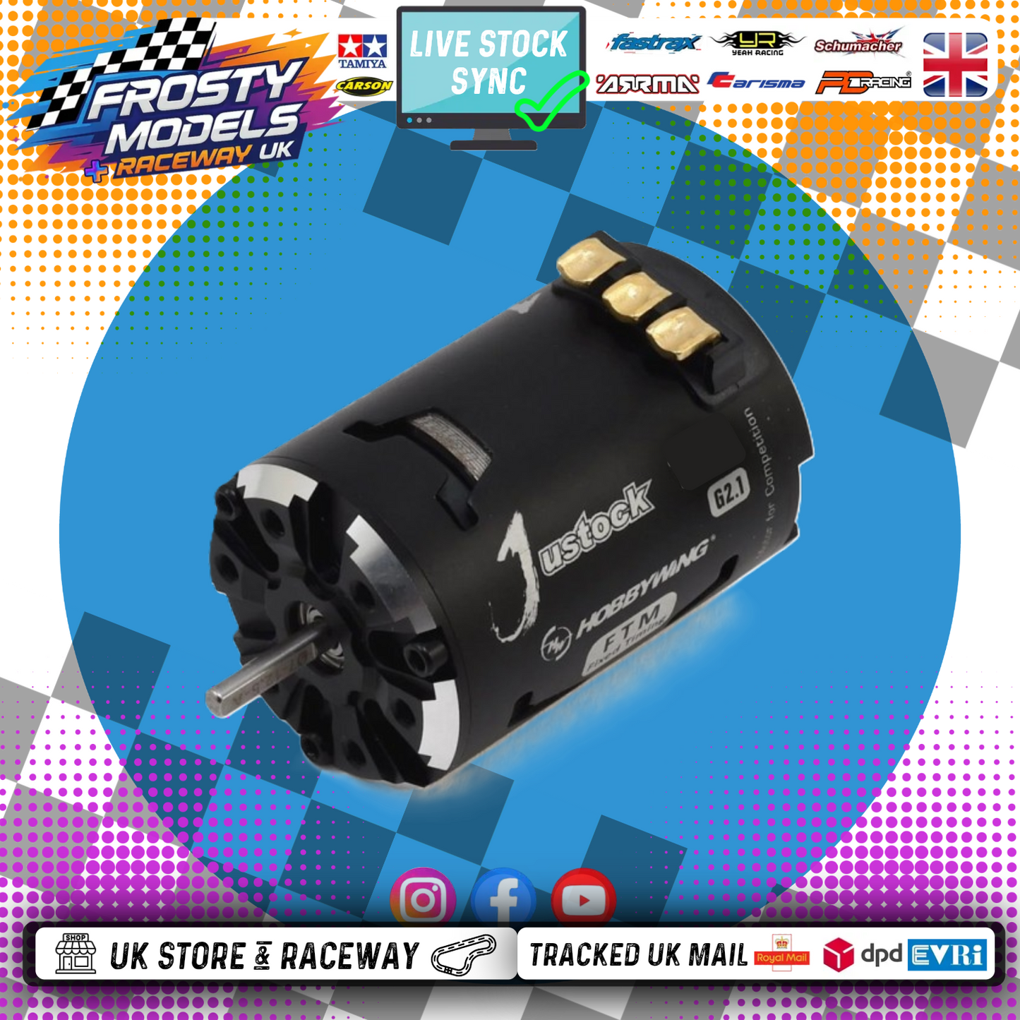 HOBBYWING - JUSTOCK G2.1 17.5T SENSORED Brushless MOTOR (FIXED TIMING) - HW30408011