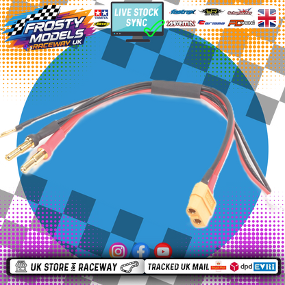 SKY RC - CAR/BUGGY 2S BATTERY CHARGING BALANCE LEAD XT60 to 4 & 5MM BULLET PLUGS - SK-600023-14