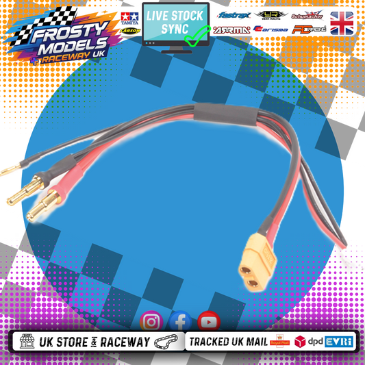 SKY RC - CAR/BUGGY 2S BATTERY CHARGING BALANCE LEAD XT60 to 4 & 5MM BULLET PLUGS - SK-600023-14