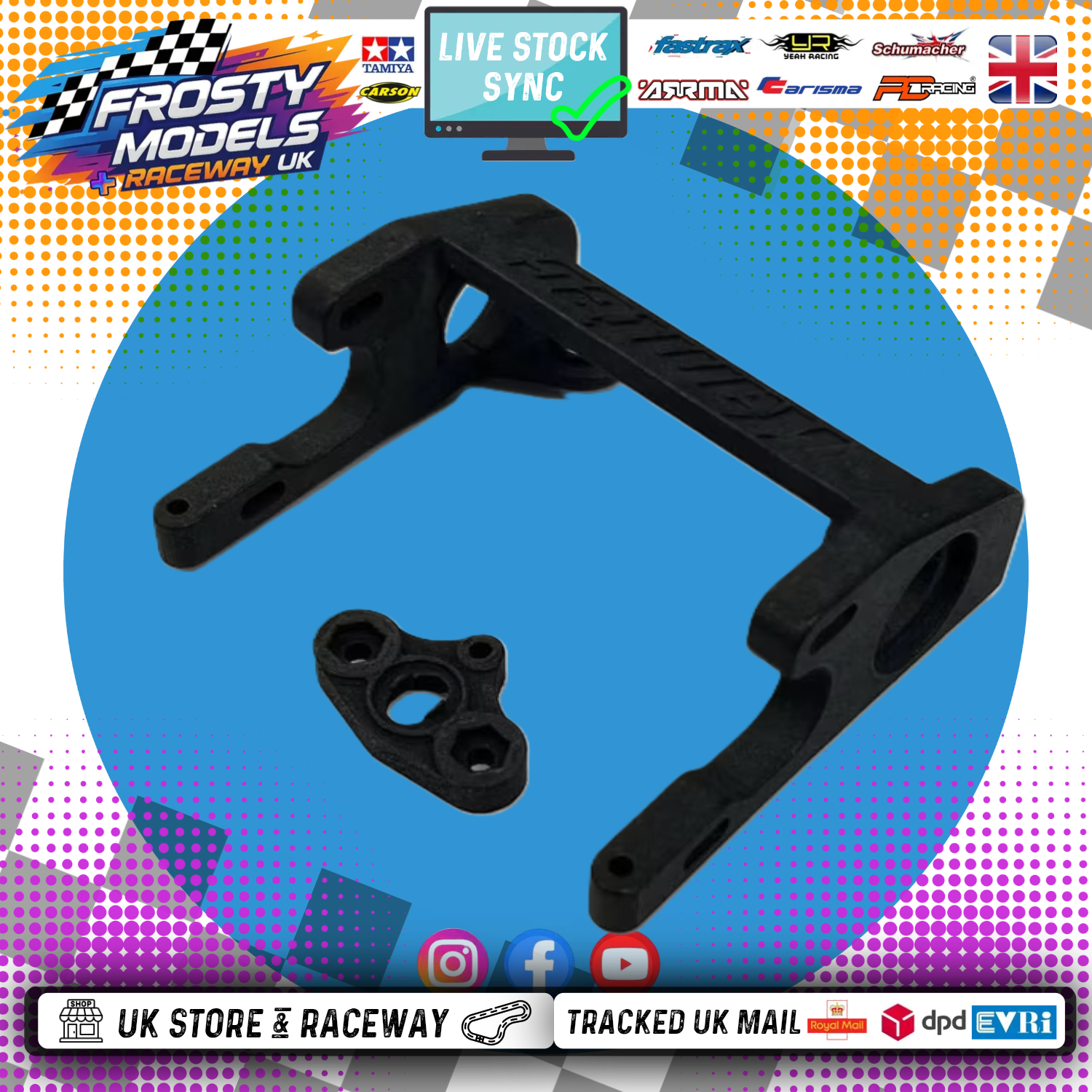 KAMTEC - Mini Racer Pro / Supastox / NASCAR - Pro 3D printed Rear Motor Pod Assembly