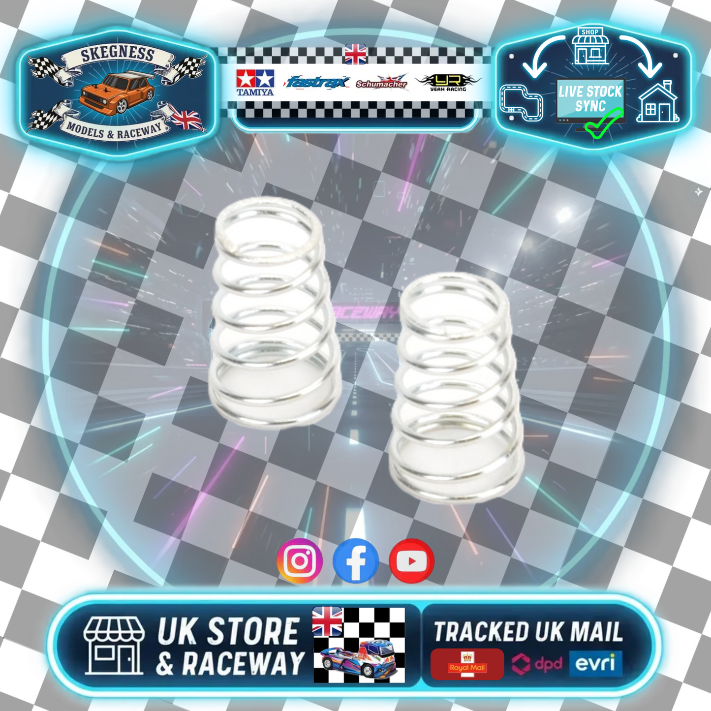 Schumacher - Rear Springs silver - Medium/soft (1pr) - Atom & Icon (Kamtec Pro Mini Racer) U4839