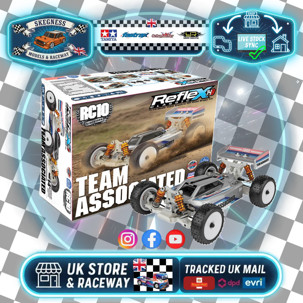 TEAM ASSOCIATED - REFLEX 14B (1/14th) BUGGY CLASSIC KIT Team - AS20193 (Kit form buggy - no electrics)