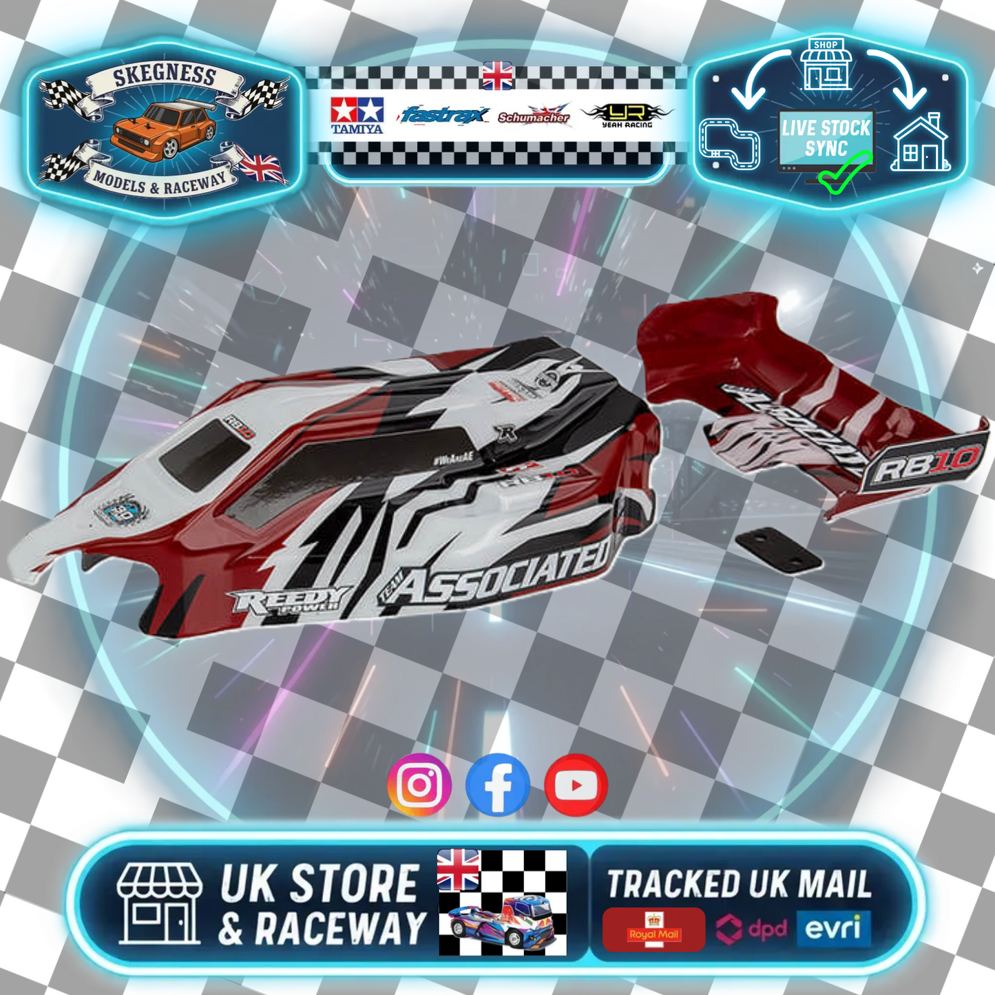 ASSOCIATED - RB10 RTR - BUGGY BODY & WING SET - AS72020 - AS72018