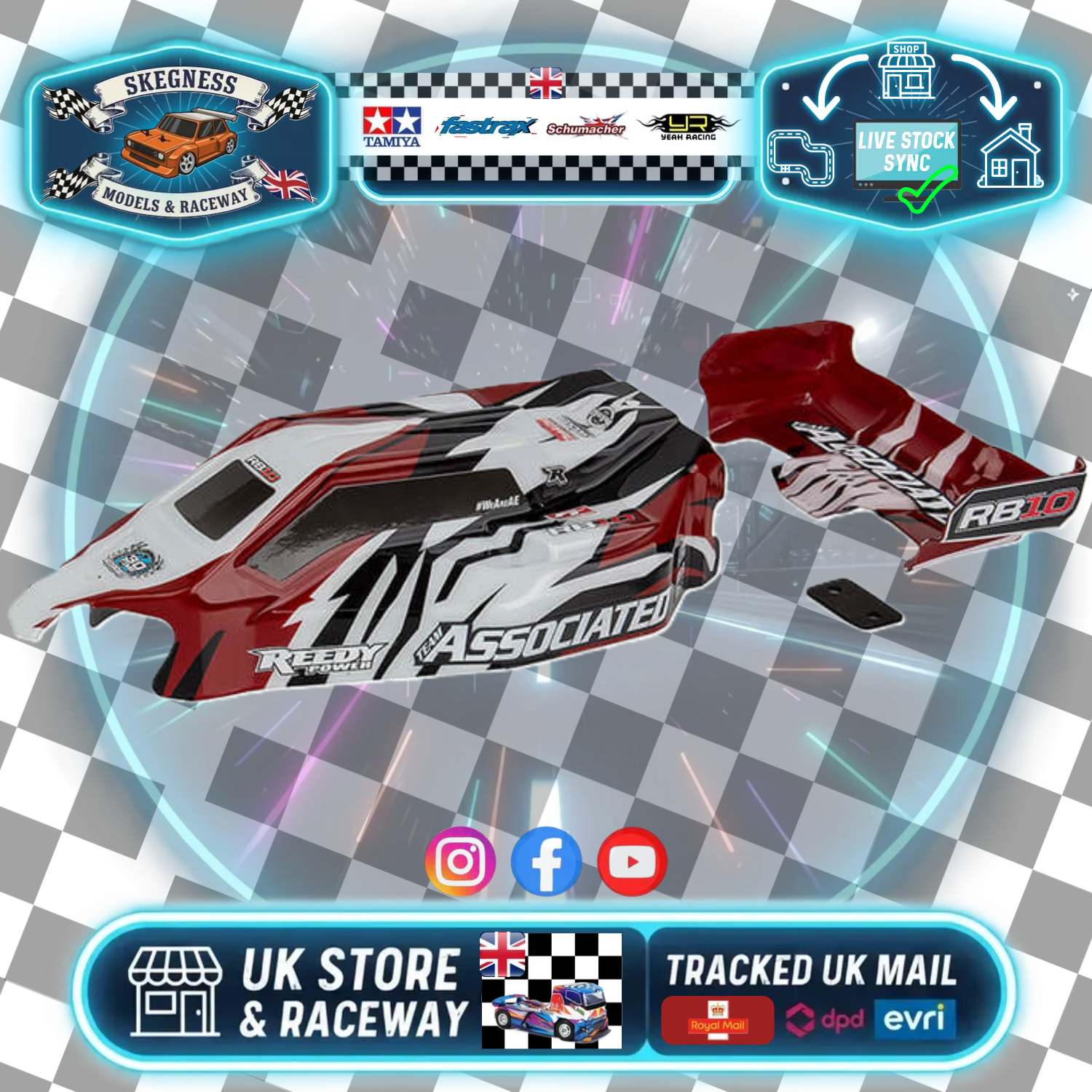 ASSOCIATED - RB10 RTR - BUGGY BODY & WING SET - AS72020 - AS72018