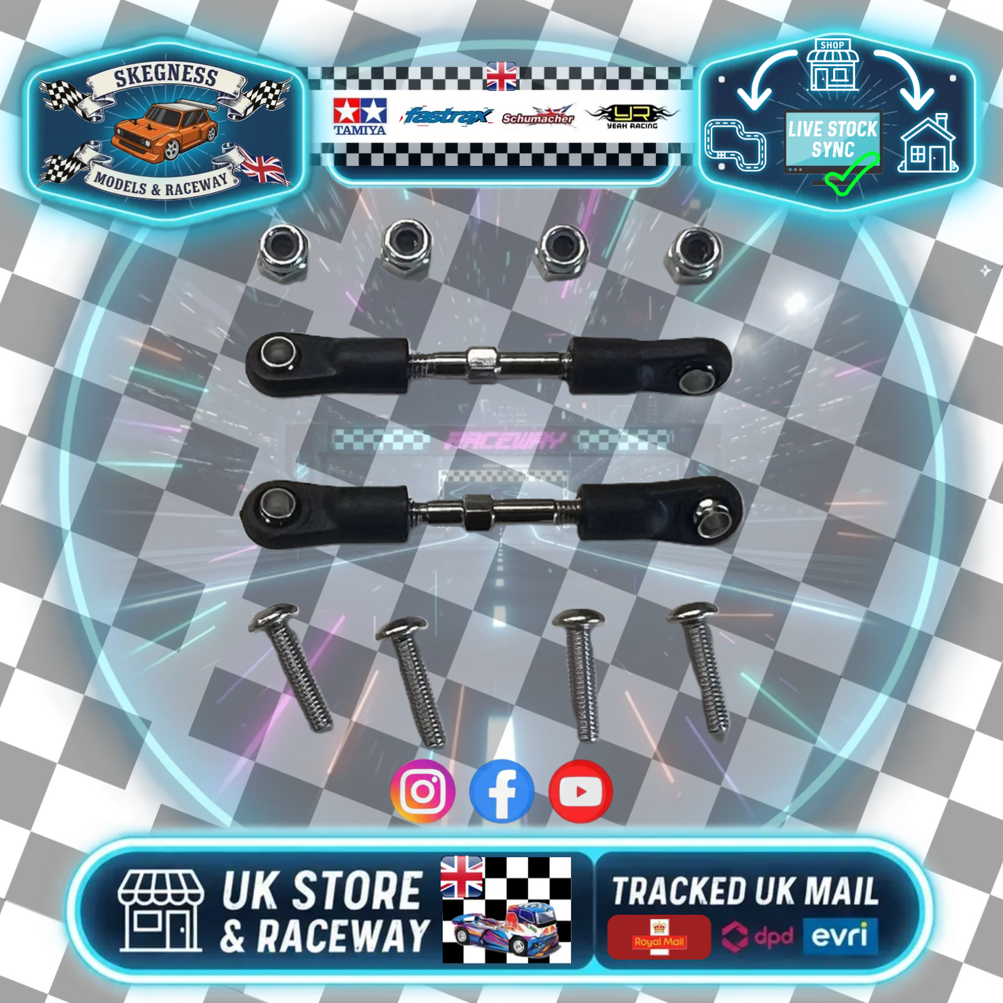 KAMTEC -  Hot Hatch / Supastox / Bolt On Turnbuckles / Track Rods Set