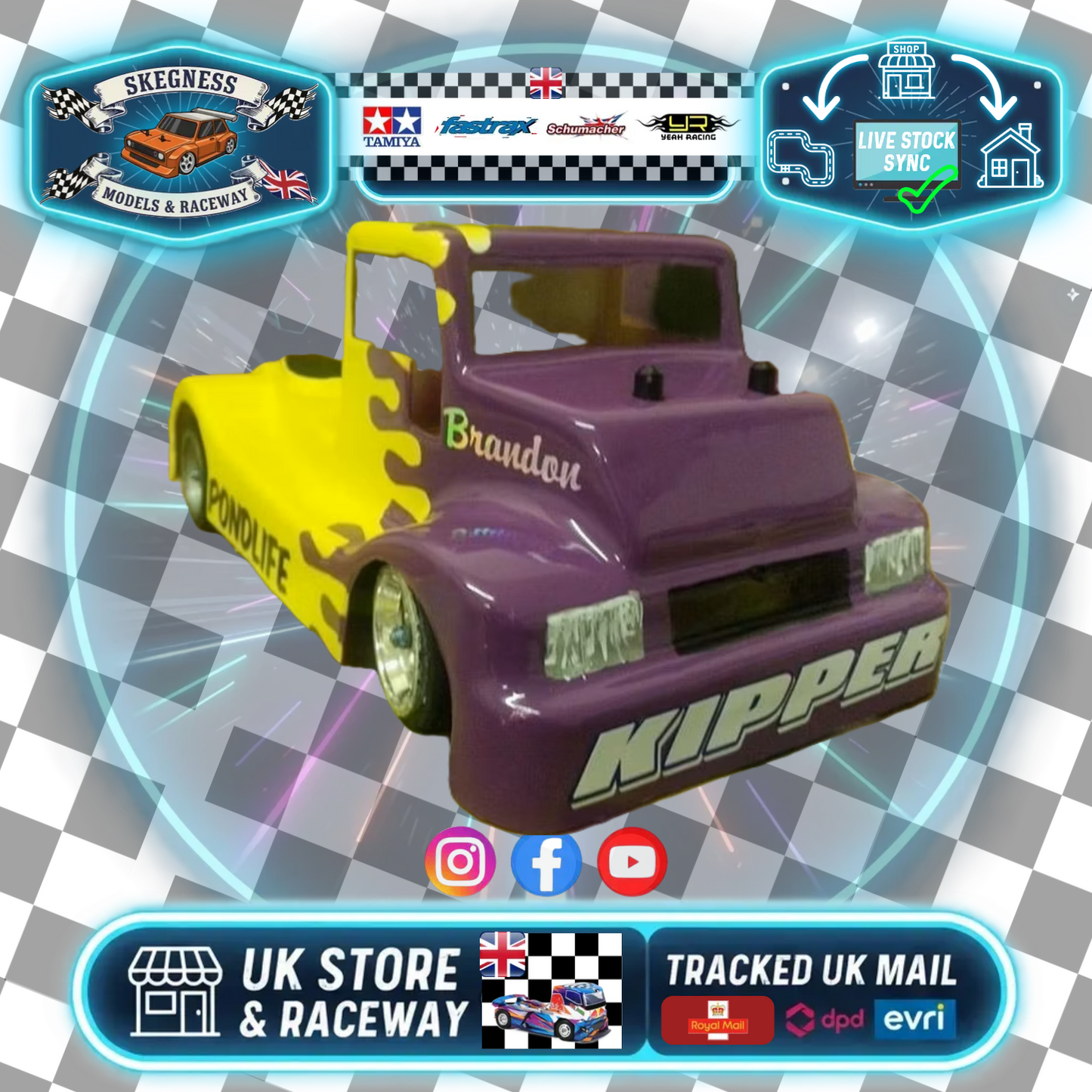 GT12 Supastox Body - BULLNOSE ARTIC LORRY - Fits 1/12 Car 205mm Wheelbase / 160mm Wide