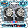 FASTRAX - 1/10 STREET/DRIFT 10SP SCALE CHROME WHEEL & V2 TYRE - FAST0092C