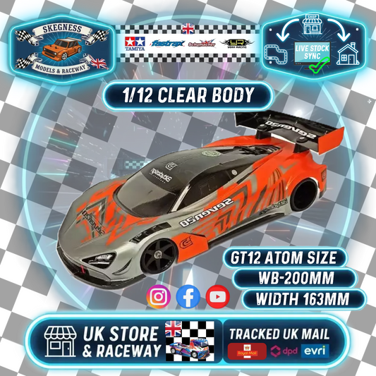 Bitty Design - 1/12 Seven20 (LMGT3) GT12 bodyshell - BDGT12-S20 (200mm wheelbase x 164mm wide)