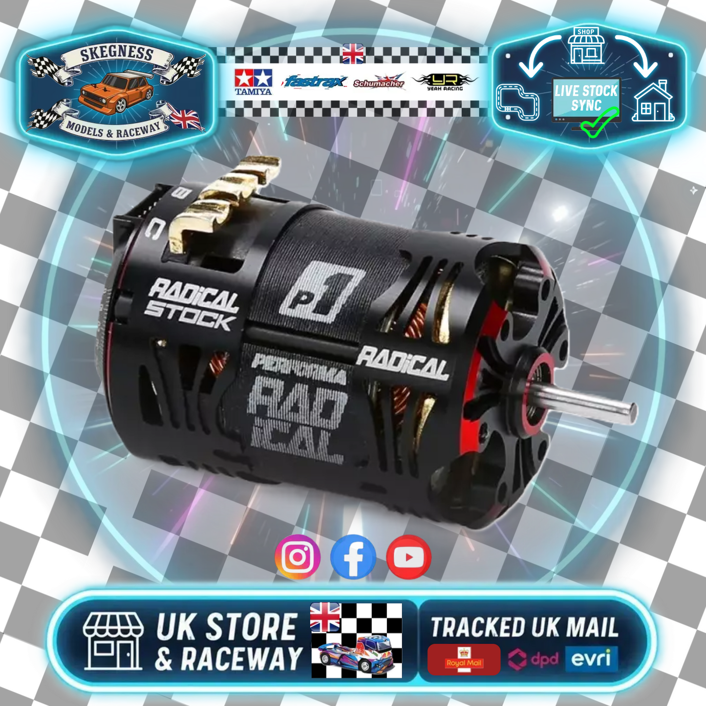 Performa P1 - Radical 540 Size Sensored Brushless Stock Spec V2 Motor - 21.5T - BRCA