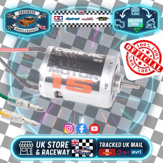 CORE RC - 15 TURN (15T - FANNED) SILVER TIN CAN BRUSHED 1/10 540 MOTOR - CR710