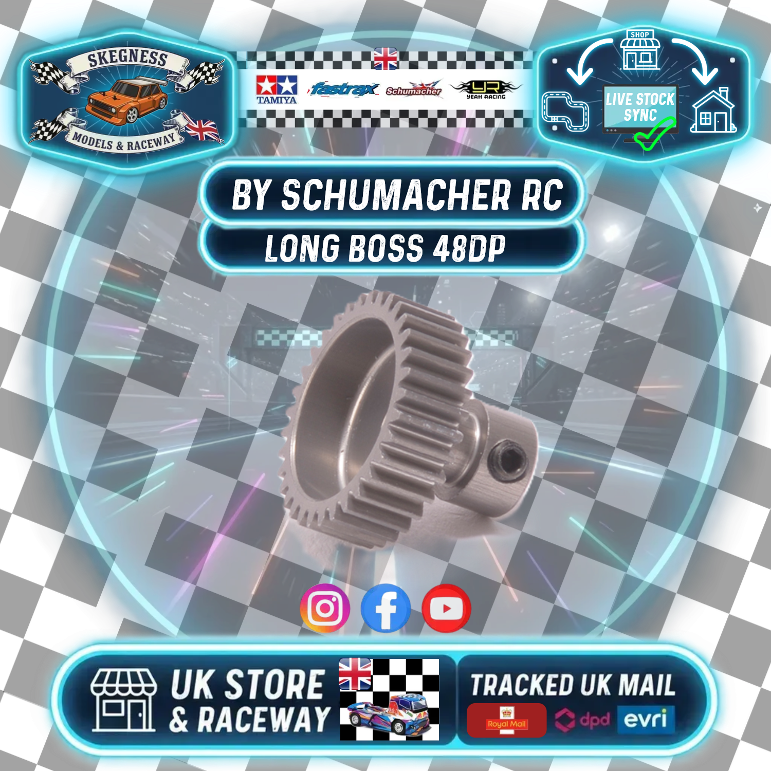 Schumacher - Pinion - Long Boss Hard Alloy 48DP - 28T - U8028