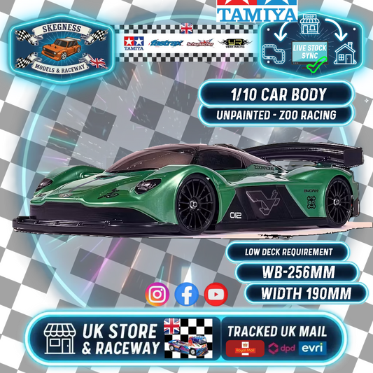 ZooRacing - BWOAH (Aston Hyper Car) - 1/10 RC Touring Car Body - 0.7mm Thickness - ZR-0012-07 (Fits only low shock mounted 1/10 Cars such as a Schumacher Mi9)