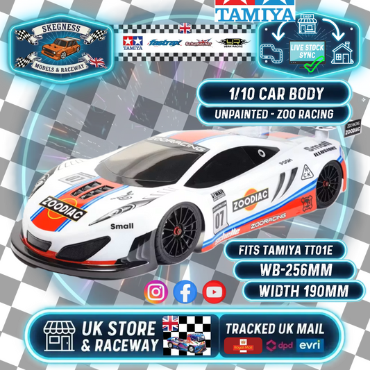 ZooRacing - ZooDiac - 1/10 RC Touring Car Body - 0.7mm Thickness - ZR-0007-07 (Fits most 1/10 Cars such as a Tamiya TT01E)