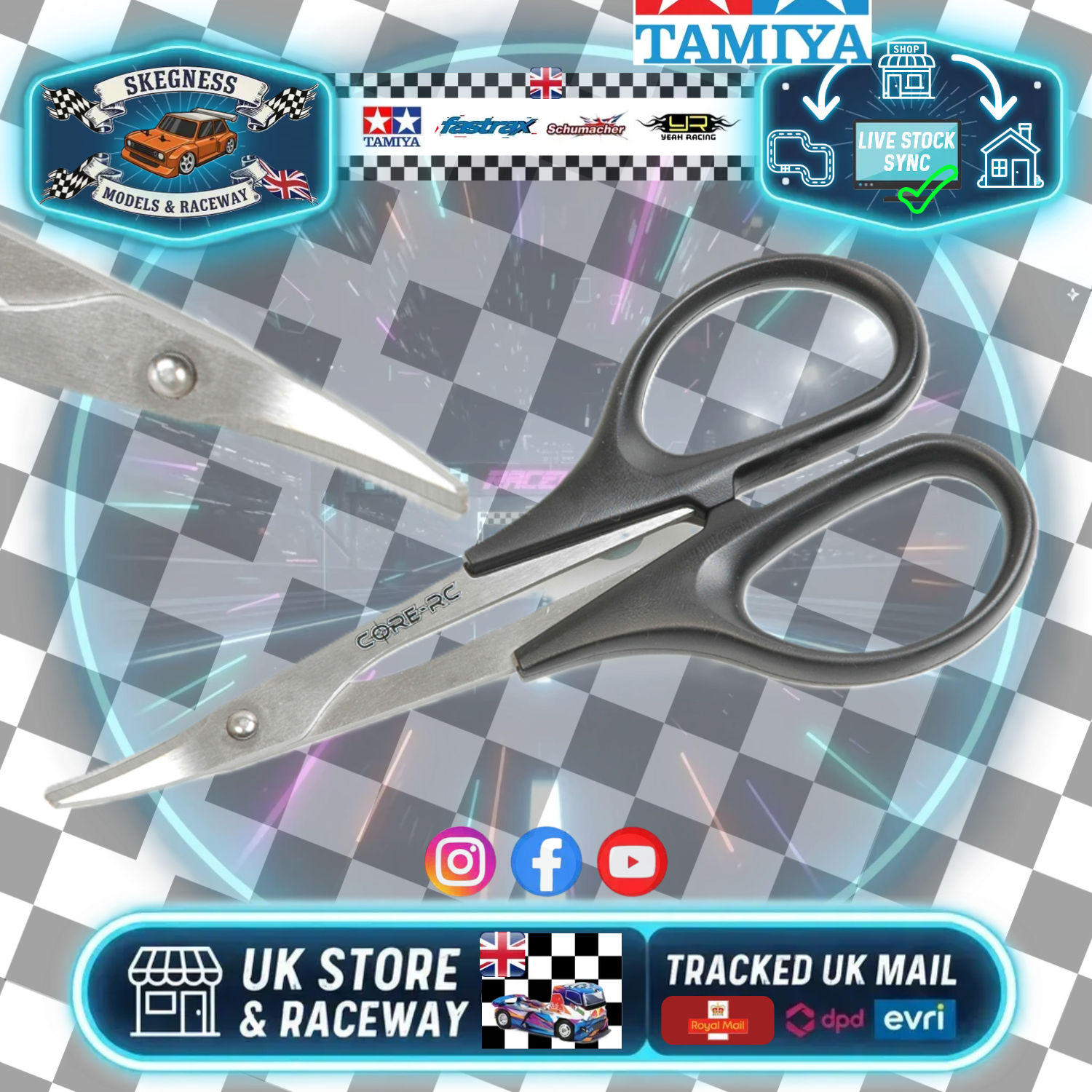 CORE RC - Curved Lexan RC Cutting Trimming Body Scissors - CR044